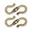 TierraCast Brass Oxide Finish Lead-Free Pewter Classic S-Hook Clasps 22.5mm (2 Pieces)