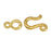 TierraCast Pewter Clasps, Hammered Hook & Eye 14mm, Bright Gold Plated (1 Set)