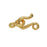 TierraCast Pewter Clasps, Hammered Hook & Eye 14mm, Bright Gold Plated (1 Set)
