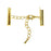 Beadalon Slide Connectors, with Extension Clasps for Multi-Strand Projects 20x5mm, Gold (1 Set)