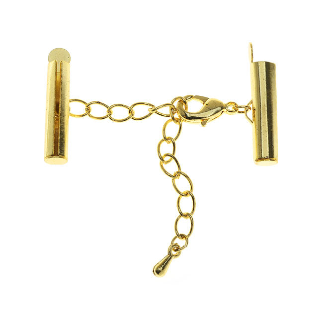 Beadalon Slide Connectors, with Extension Clasps for Multi-Strand Projects 20x5mm, Gold (1 Set)