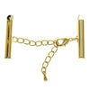 Beadalon Slide Connectors, with Extension Clasps for Multi-Strand Projects 26x5mm, Gold (1 Set)