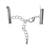 Beadalon Slide Connectors, with Extension Clasps for Multi-Strand Projects 20x5mm, Silver (1 Set)