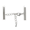 Beadalon Slide Connectors, with Extension Clasps for Multi-Strand Projects 26x5mm, Silver (1 Set)