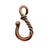 TierraCast Pewter Hook Clasps, Twisted 25mm, Antiqued Copper Plated (1 Piece)