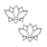 TierraCast Pewter Connector Links, Open Lotus Flower Design 19x23.5mm Antiqued Silver Plated (2 Pieces)