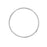 Large Circle Open Frame Link, 25mm Diameter / 18 Gauge Thick, Sterling Silver (1 Piece)