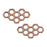 Connector Link, Honeycomb Design 11x20.5mm, 2 Links, Antiqued Copper, By TierraCast (2 Pieces)