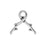 Fine Silver Plated Pewter Bail for 11mm PRESTIGE Crystal Briolette (4 Pieces)
