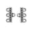 TierraCast Fine Silver Plated Pewter 3-Strand Reducer Bead Bars 14.8mm (2 Pieces)