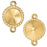 TierraCast 22K Gold Plated Connector Link Beaded Edge Setting For PRESTIGE Crystal 12mm Rivoli (2 Pieces)