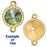 TierraCast 22K Gold Plated Connector Link Beaded Edge Setting For PRESTIGE Crystal 12mm Rivoli (2 Pieces)