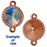 TierraCast Copper Plated Connector Link Beaded Edge Setting For Austrian Crystal 12mm Rivoli (2 Pieces)