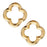 TierraCast Bright 22K Gold Plated Lead-Free Pewter Med Quatrefoil Connector Link 16mm (2 pcs)