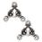 TierraCast Antiqued Silver Plated Lead-Free Pewter 2 to 1 Empire Connector Links 15mm (2 Pieces)