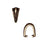 TierraCast Brass Oxide Finish Pewter 'Royal' Pinch Bail For Pendants 10mm (2 Pieces)