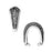 TierraCast Antiqued Silver Plated Pewter Spiral Pinch Bail For Pendants 15mm (2 Pieces)
