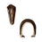 TierraCast Brass Oxide Finish Pewter Spiral Pinch Bail For Pendants 15mm (2 Pieces)