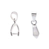 Beadalon Silver Plated 4mm Slider Pinch Bail For Gemstone & Crystal Pendants (6 pcs)