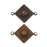 Vintaj Natural Brass Tiled Metalwork 2 Hole Connector Beads 21 x 15mm (2 Pieces)