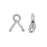 Cymbal Bead Endings fit GemDuo Beads, Triades, 7mm Antiqued Silver (4 Pieces)