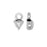Cymbal Bead Endings fit GemDuo Beads, Kleftiko, 7mm Antiqued Silver (4 Pieces)