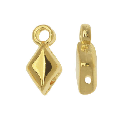 Cymbal Bead Endings fit GemDuo Beads, Sykia, 10.5mm 24kt Gold Plated (4 Pieces)