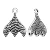 Cymbal Bead Endings fit GemDuo Beads, Tourlos III, 18mm Antiqued Silver (2 Pieces)