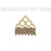 Cymbal Bead Endings fit 8/0 Round Beads, Lakos IV, 18mm 24kt Gold Plated (2 Pieces)