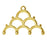 Cymbal Bead Endings fit 8/0 Round Beads, Lakos IV, 18mm 24kt Gold Plated (2 Pieces)