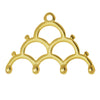 Cymbal Bead Endings fit 8/0 Round Beads, Lakos IV, 18mm 24kt Gold Plated (2 Pieces)