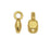 Cymbal Bead Endings fit Superduo Beads, Vourkoti, 8mm 24kt Gold Plated (4 Pieces)