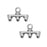 Cymbal Bead Endings fit Superduo Beads, Rozos III, 8mm Antiqued Silver (2 Pieces)