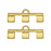 Cymbal Bead Endings fit Tila Beads, Piperi III, 10mm, 24kt Gold Plated (2 Pieces)