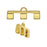 Cymbal Bead Endings fit Tila Beads, Piperi III, 10mm, 24kt Gold Plated (2 Pieces)