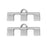 Cymbal Bead Endings fit Tila Beads, Piperi III, 10mm, Antiqued Silver (2 Pieces)