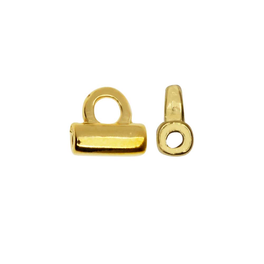 Cymbal Bead Endings fit Tila Beads, Soros, 4.5mm 24kt Gold Plated (2 Pieces)
