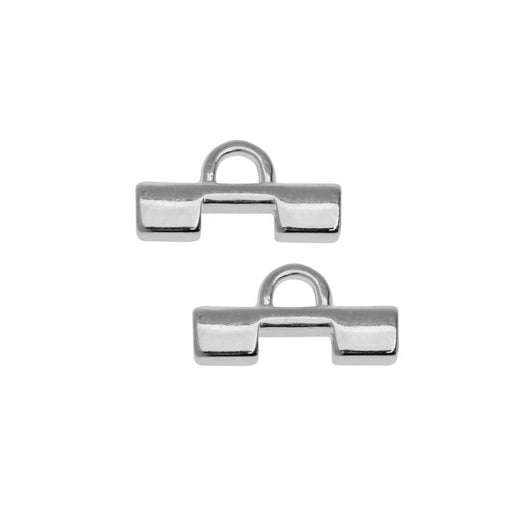 Cymbal Bead Endings fit Tila Beads, Soros II, 7.5mm Antiqued Silver (2 Pieces)