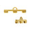 Cymbal Bead Endings fit Tila Beads, Soros III, 7.5mm 24kt Gold Plated (2 Pieces)