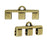 Cymbal Bead Endings fit Tila Beads, Piperi III, 10mm, Antiqued Brass Plated (2 Pieces)