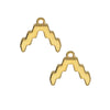 Cymbal Bead Endings for SuperDuo Beads, Menites, 13.5x15mm, 24k Gold Plated (2 Pieces)