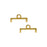 Cymbal Bead Endings for 11/0 Delica & Round Beads, Topolia II, 5.5x11.5mm, 24k Gold Plated (4 Pieces)