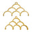 Cymbal Bead Endings for 11/0 Delica & Round Beads, Skaloti IV, 19x33.5mm, 24k Gold Plated (2 Pieces)