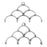 Cymbal Bead Endings for 11/0 Delica & Round Beads, Skaloti IV, 19x33.5mm, Antiqued Silver Plated (2 Pieces)