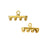 Cymbal Bead Endings for SuperDuo Beads, Rozos IV, 8x15mm, 24k Gold Plated (2 Pieces)