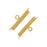 Beadalon Tube Slide Cord Ends, fits 11/0 Miyuki Seed Beads 23mm, Pack of 2, Gold Plated