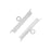 Beadalon Tube Slide Cord Ends, fits 11/0 Miyuki Seed Beads 23mm, Pack of 2, Silver Plated