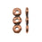 Metal Spacer Bead, 3-Strand Nugget Bar 18.5x6.5mm Antiqued Copper Plated, By TierraCast (2 Pieces)