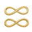 TierraCast 22K Gold Plated Lead-Free Pewter Infinity Connector Link 12x31.5mm (2 Pieces)