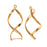 Pinch Bail for Earrings or Pendants, Single Twist, 32mm, Gold Plated (2 Pieces)